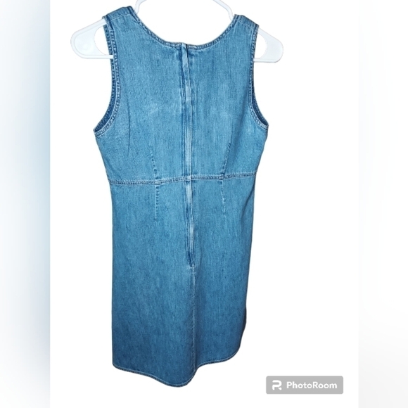 Vintage Guess women's denim sleeveless dress size 3 front pockets - Picture 9 of 16